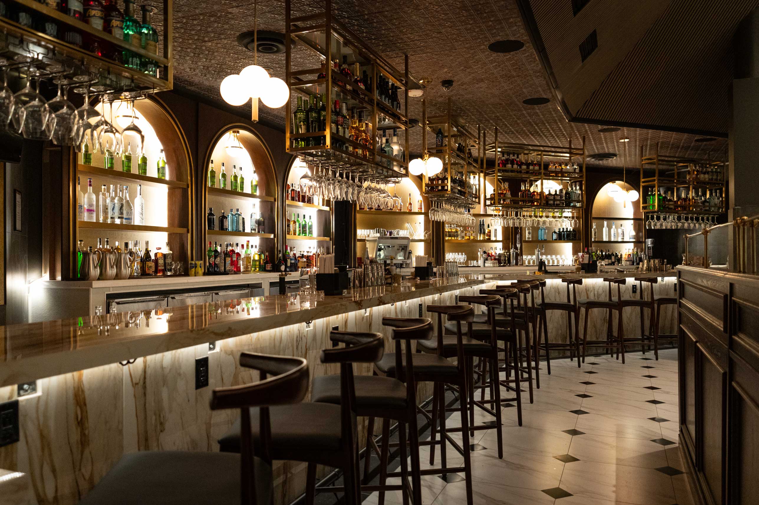 The bar and dining room at Braseria in Las Vegas
