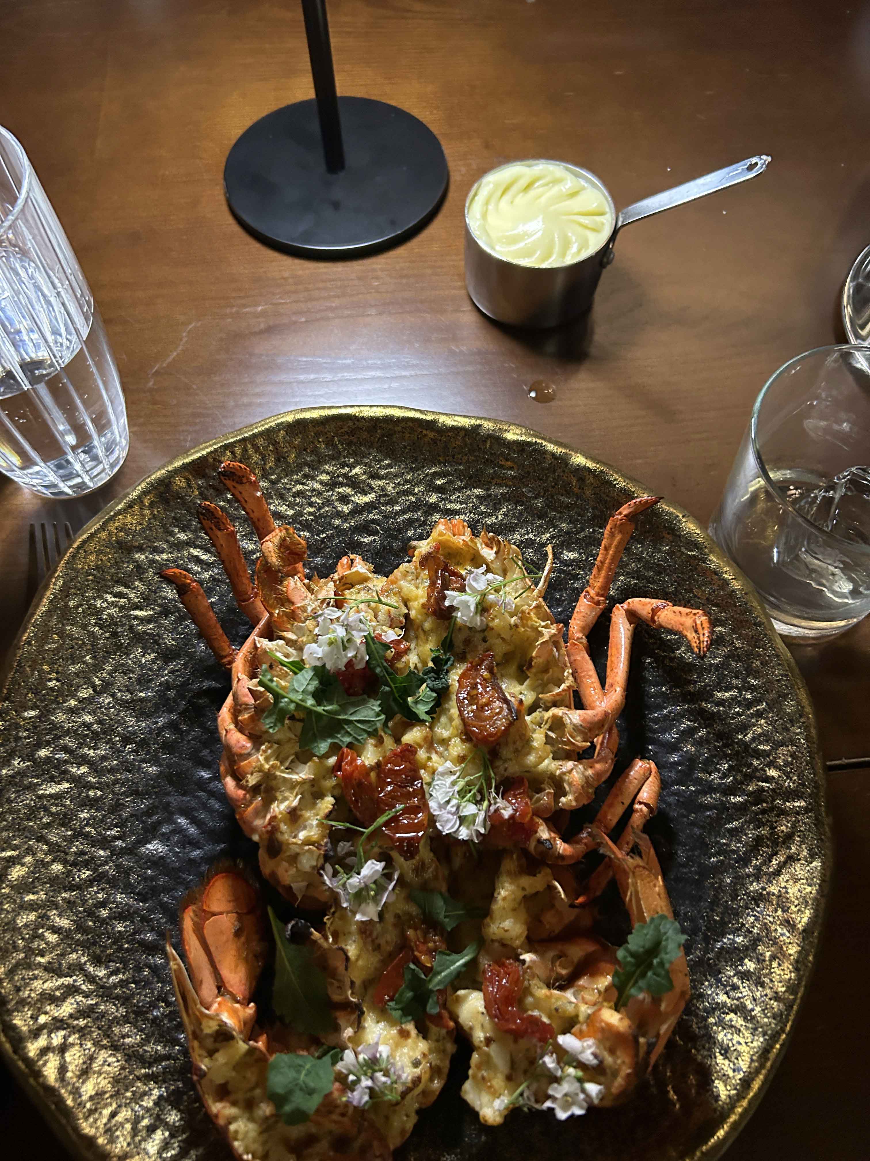 Lobster Thermidor photographed at Braseria